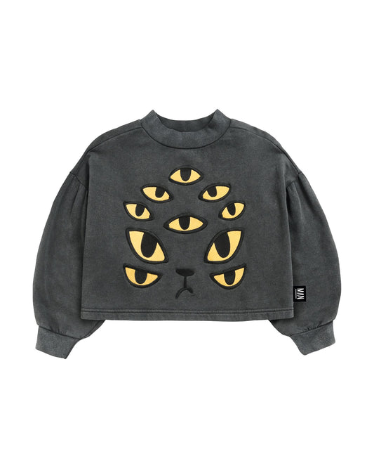 Cat Vision Puff Sleeve Sweater