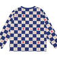 Blue Comic Book Check Longsleeve T-shirt