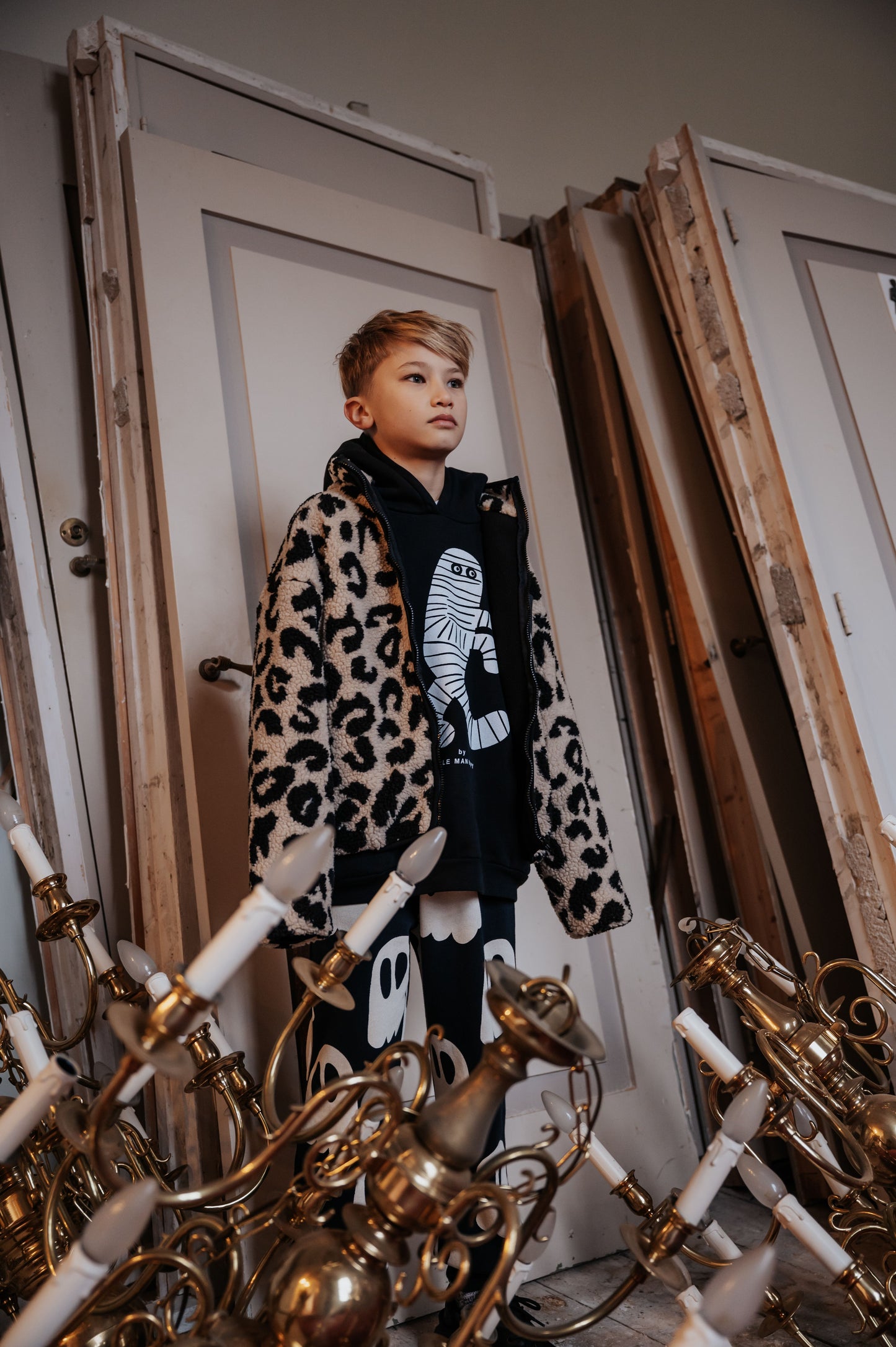 Leopard Sherpa Teddy Jacket