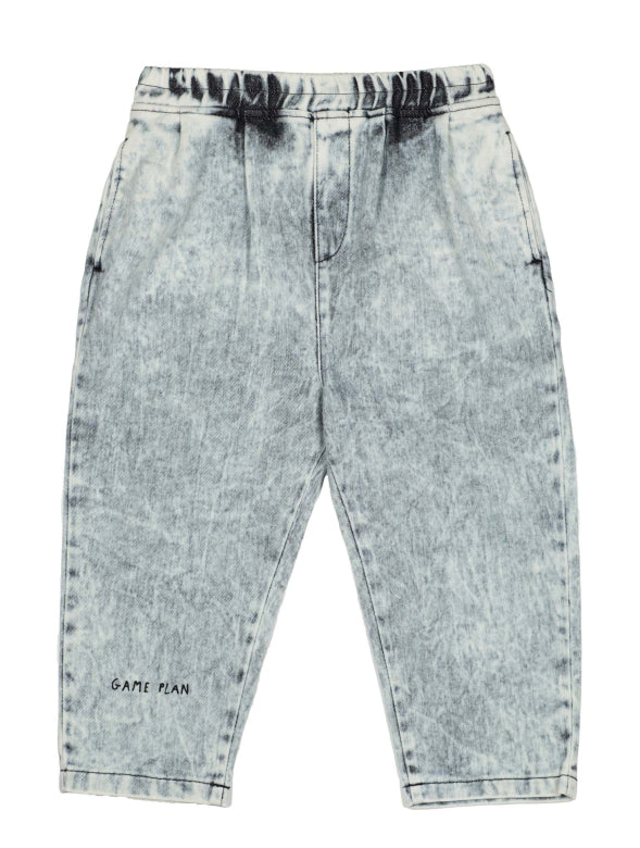 Acid Washed Denim Trousers