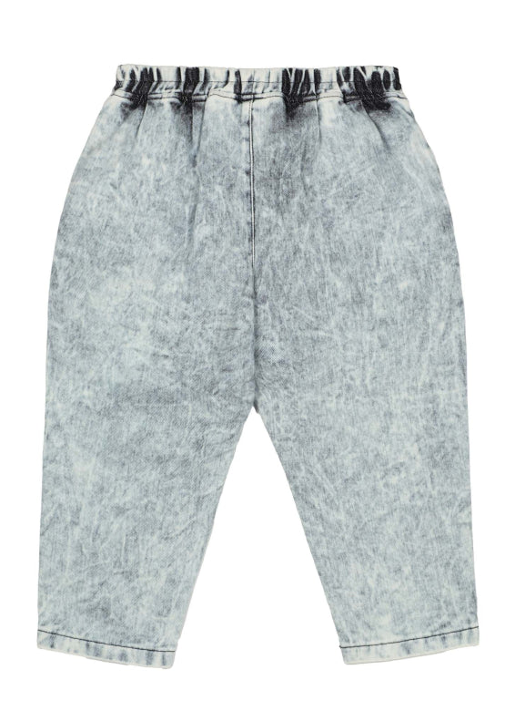 Acid Washed Denim Trousers